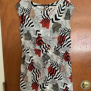 Loft sz LP asymmetric cinch waist dress